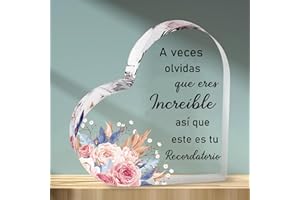 FANAOREN Regalo Mujer, Regalos Originales para Mujer, Placa Acrílica Inspiradora, Regalo Cumpleaños Mujer, Regalo Amiga Familiar Colega Cumpleaños Navidad Graduación San Valentin