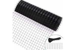 Feizeisun Bird Netting, 2.3m x 30m Heavy Duty Garden Netting Kit, Black Reusable Fruit Netting Mesh Protect Plants Fruit Trees Vegetables Flowers Against Bird Pigeon Deer & other Animals
