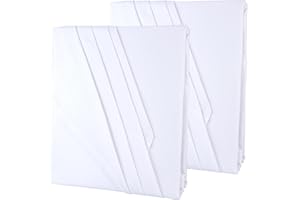 ‎AQUA-TEXTIL aqua-textil Edition Bettlaken ohne Spanngummi Doppelpack 150 x 250 cm weiß Baumwolle klassisches Betttuch