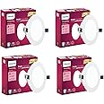 PHILIPS 10W Round AP Plus UltraGlow LED DL Recessed LED Panel Ceiling Light (Pack of 4, Cool Day White)