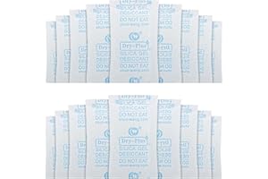 YAOSHENGUP 5 Gram x 60 Packs Silica Gel Sachets, Silica Gel Packets Desiccant Sachets, Desiccant Bags Dehumidifiers for Home, Moisture Absorber Sachets for Drying Food Clothes Storage Books Medicine