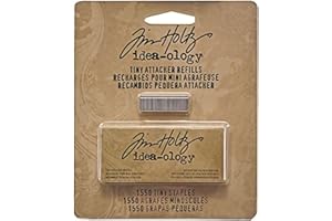 Advantus Tim Holtz Idea-Ology-Grapas de Recambio para fijadores pequeños de 0.25 Pulgadas, 1,550 Unidades por Paquete, Metal, Plateado, Talla única