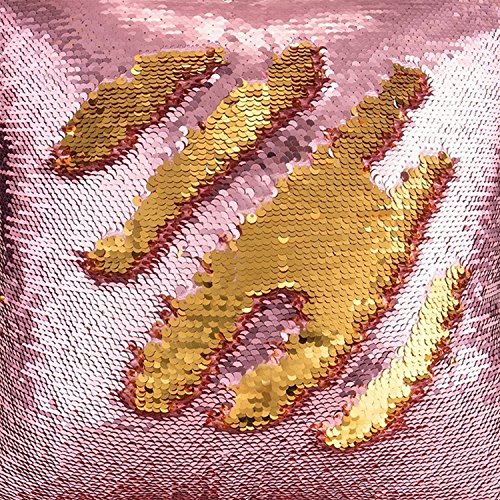 TRLYC Rose Pink and Gold Mermaid Dress Clothing Fabric Reversible Sequin Curtain-20ftx10ft