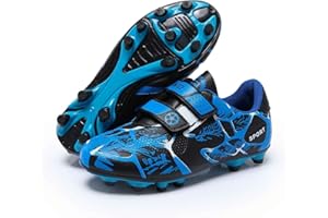 Jasmeko Chaussures de Football Pointes Plastique pour Enfants Garçons, Baskets D'entraînement Sport Course Filles Tennis Sneaker