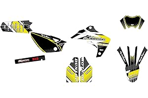 GRAPH COVER KIT DECO MOTOCROSS ADAPTABLE RIEJU MRT 50 DE 2009 à 2021 COMICS JAUNE