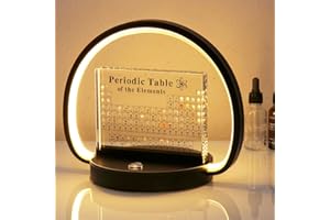 Healand Periodensystem mit echten Elementen, Periodensystem der Elemente mit echten Elementen Periodensystem der Elemente aus Acryl - geeignet für Lehrer Kinder Schülerinnen,A(black)