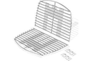 GLARETEX 7644 Grill Grate for Weber Q100 Q120 Q140 Q1000 Q1200 Q1400 Gas Grill, 32CM Stainless Steel Grillplatte for Weber, 7644 Spare Part Grate for Weber, Pack of 4