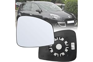 JINSENTGG Verre de Rétroviseur Remplacement pour Renault scenic MK3 2009-2015, Verre de Recul Miroir, Rétroviseur Extérieur Réglable Adapté (Droite)
