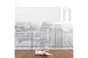 GIUSOBG Red Seguridad Infantil 3mx79cm Malla Protectora Balcon Red Seguridad para Escaleras Robusta y Ajustable para Niños, Mascotas Seguridad Malla (Blanco)