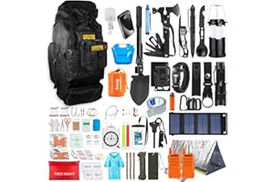 DECATRONIC Kit di Sopravvivenza Avanzato – Kit di Emergenza con 20 Strumenti Multifunzione e Più di 60 Articoli di Primo Soccorso – Estremamente Completo – Pratico - Leggero