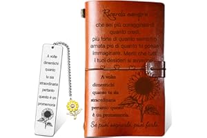LOHENYOR Regalo Donna Uomo Compleanno, Regalo Amica Diario di Viaggio, Regali d'ispirazione di Amicizia per le Donne, Regalo Mamma Sorella Collega Compleanno, Natale