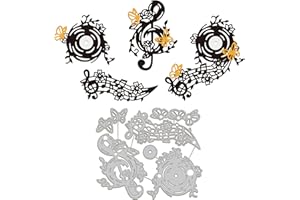 GLOBLELAND Music Note Metal Die Cuts Music Note Background Cutting Dies Cut Stencils for Scrapbooking Cutting Dies DIY Album Card Making Decor Craft Photo Album Decorative Embossing Paper Dies