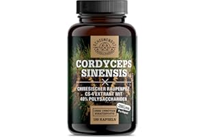 ‎SCHEUNENGUT Cordyceps 1400mg -WICHTIG: 10:1 Extrakt (=14000mg reiner Raupenpilz pro Tagesdosis) +40% bioaktive Polysaccharide -Cordyceps Kapseln Hochdosiert- I Vegan I DE SCHEUNENGUT®