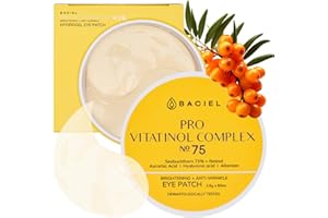 BACIEL - 75% Sea Buckthorn z retinolem pod oczami, maska hydrożelowa na cienie pod oczami, zmarszczki i opuchlizny (opuchnięte oczy), koreańska maska na oczy