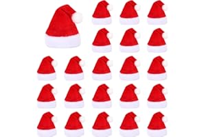 Gukasxi 36 Stücke Mini Weihnachtsmütze Weihnachtsmann Hut Weihnachten Weinflasche Abdeckung für Puppen Basteln Dekoration, Lutscher Candy Abdeckung, Tasse Flasche Abdeckung Geschenk, zu Hause Dekor