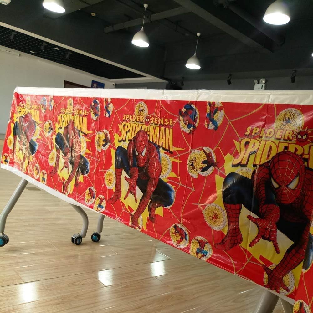 Partysanthe Spiderman Table Cover/ Premium Quality Superhero Spiderman Theme Table Cover Spiderman Theme Cover