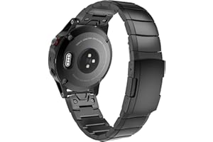 MoKo Garmin Fenix 5 Quick Fit 22 mm, regulowany zamiennik paska ze stali nierdzewnej do Garmin Fenix 5 / Forerunner 935 Smart Watch, pasuje do 5,12"-8,67", rodzic