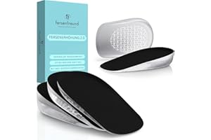FERSENFREUND© Premium Schuheinlagen Erhöhung - NEUHEIT 2025 - Fersenkeil Schuherhöhung Fersenerhöhung Einlegesohlen die größer machen Gel Schuh Einlagen Erhöhung Height Increase Insoles - Damen 1,5CM