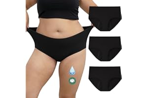 INNERSY Culotte Menstruelle Flux Abondant Grande Taille 50ml Slip de Règle Coton Lavable Lot de 3