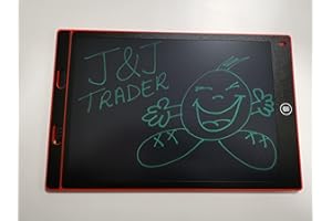 JEYEFFE J&J LCD Tablette WRITER avec tablette graphique LCD pour bureau, école, dessin de tableau, bloc-porte cadeau (8,5 pouces, rouge)