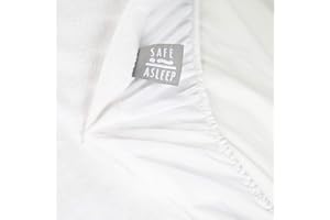 ‎ROBA roba Matratzenschoner 40 x 90-45 x 90 cm - wasserdichte & atmungsaktive Matratzenauflage für Babys/Kinder - Safe Asleep - GOTS und Oeko-Tex 100 - für Babybetten - Weiß