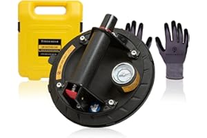 Proxinova Suction Cups, Safety Manometer, Glass Suckers, Heavy Duty Vacuum, Suction Pads, 8 Inch, For Glazing Tiles Marble Windows 220 lbs Load Capacity