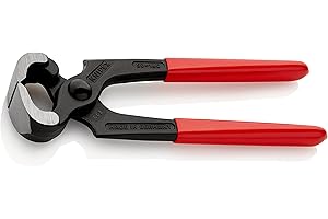 KNIPEX Carpenters' Pincers (160 mm) 50 01 160 SB (Product on self-Service Card/in a Blister) Plastic Coated Handles Packaging, Black/Red