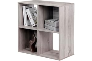 PACHIRA E-COMMERCE PACHIRA 2 Tier Cube Wood Bookcase Oak, 2 * 2 Solid Bookshelf Cube Storage Unit Open Storage Shelves For Books Clothes Toys Shelving Unit Home Storage Unit For Living Room Bedroom Hallway Office