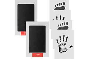 HEXINYIGJLY Kit Empreinte Pieds et Mains Bébé, Kit Empreintes de Patte de Chien Chat, Empreinte Tampon Encreur Clean Touch pour Bebe Souvenir, Nouveau-nés Douche Cadeau, Cadeau de famille