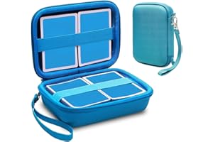Veftsvy Custodia per Carte da Gioco UNO, Borsa da Trasporto Portatile per 400 Carte, Compatibile con UNO Flip e Altri Giochi di Carte – Impermeabile e Resistente (Blu)