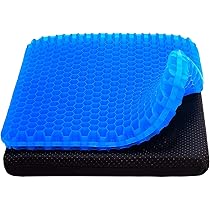 DONGTATA Gel Sitzkissen Waben Design - Orthopädisches Sitzkissen Für Büro & Auto