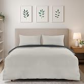 Utopia Bedding Duvet Cover for 150 Bed 230 x 220, Dark Grey/Light Grey | Duvet Cover 230 x 220 cm and 2 Pillowcases 50 x 75 c