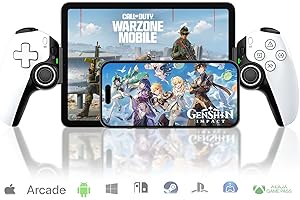 arVin Mobile Gaming Controller for iPhone/iPad/Android/Tablet/Switch/PS4/PC,Replacement for PS Portal,Wireless Gamepad with Hall Effect Joysticks/Hall Trigger/Turbo,Support Streaming/Cloud Gaming