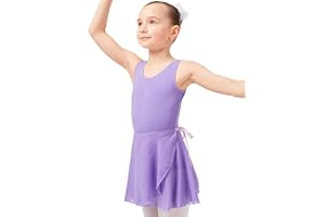 tanzmuster Wickelrock Mädchen Ballett - Emma - (Größe 92-170) aus transparentem Chiffon antistatisch - lockerluftiger Ballettrock zum Binden für Kinder