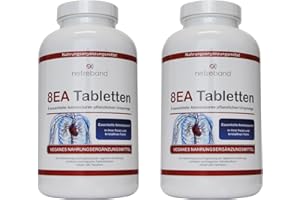 NETZEBAND 8 essentielle Amino Pattern 8EA - Aminosäuren 480 vegane Tabletten 2 Packungen im optimalen Verhältnis L-Leucin, L-Valin, L-Isoleucin, L-Phenylalanin, L-Lysin, L-Threonin, L-Methionin und L-Tryptophan