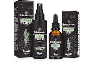 ‎STÖRTEBEKKER SHAVING ACCESSORIES Störtebekker Premium Rosmarin Set – Rosmarinöl & Rosmarinwasser für Haare, Kopfhaut & Gesicht – Natürliches Haaröl & Feuchtigkeitsspray – Haarpflegeset vegan, ohne Silikone (175 ml)
