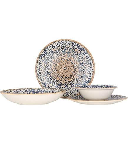 Bonna Speiseteller „Sky Hygge“ – 6er Set, 25 Cm, Porzellan | Ofen-, Mikrowellen- & Spülmaschinenfest