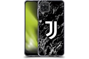 Head Case Designs Licenza Ufficiale Juventus Football Club Nero Marmoreo Custodia Cover in Morbido Gel Compatibile con Samsung Galaxy A12 (2020)