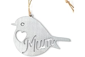 IMAGE INDUSTRY Mum Mini Steel Robin - Gift for Mum - Mum Memorial - Mum Present - Mum Gift - Mum Birthday - Mother's Day - Mum Memorial