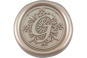 50 Pcs Champagne Gold Wax Seal Stickers, 1.26 Inches (32mm) Self-Adhesive Seal Stickers for Wedding Invitations, Christmas, Gift Wrapping, Envelopes, and Parties - Zifospy (Letter G