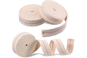 UNGROL 3 Rotoli Forte Stoppino Di Cotone Piatto, 3/4 Pollice Olio Lanterna Stoppino Per Bruciatore Di Cherosene Illuminazione Olio Lanterna Olio Lampada Stoppino Rotolo Fare Accessorio FAI DA TE