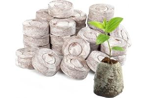 VEGENA Seed Starter Pods Coir Pellets, 100pcs Plant Starter Pellets 30mm, Garden Plant Seed Starter Kit, Coir Starter Pellets, Seed Starter Pellets for Vegetable, Flower, Bonsai Tree
