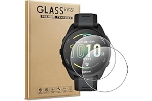 AOKUMA Protector de Pantalla para Garmin Forerunner 165, [2 Unidades] Cristal Templado para Forerunner 165 Fácil Instalación, Vidrio templado 9H,Sin Burbujas, Alta Definicion,Anti-Arañazos