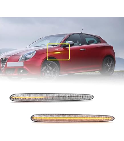COPPIA FRECCE LATERALI DINAMICHE A LED PER ALFA ROMEO GIULIETTA NERO F – Ac Accessori Auto