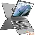 TQQ Touch iPad 10th Generation Case with Keyboard (10.9", 2022) & iPad (A16) 11th Gen (11", 2025) - 360° Rotatable, Thin & Light, Multi-Touch Trackpad Compatible with 10.9 inch 10th Gen (Gray)