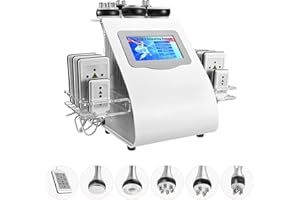 Ongerce 6 in 1 Cavitation Machine 40K, Body Beauty Machine, Body Sculpting Machine, Skin Care, Multifunctional Body Facial Beauty Machine for Face, Abdomen, Arm, Waist Buttocks and Thigh