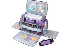 ADORIC Luxja Borsa per Macchina da Cucire, Borse da Trasporto per Macchina da Cucire (Adatto per la Maggior Parte delle Macchine da Cucire), Viola