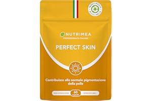 PLASTIMEA Perfect Skin | Abbronzatura Forte e Duratura | Integratore di Betacarotene, Licopene, Bardana e Rame | Protezione della Pelle | 60 Capsule | 2 Mesi di Scorta