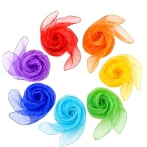 Lot de 12 foulards de jonglage de couleurs assorties pour enfants et adultes, Conforme à l'image