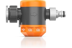 ‎BRANDSON Brandson - Bewässerungsuhr - Wasserzeitschaltuhr - Bewässerungssteuerung - Bewässerungssystem – einfache manuelle Bewässerung – automatisch - Timer - Dauer 15, 30, 45, 60, 75, 90, 105, 120 Minuten
